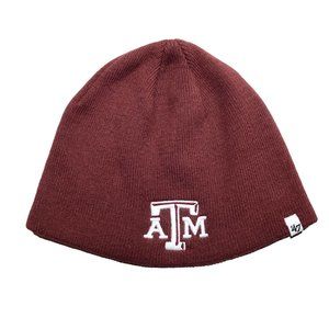 Texas A&M Beanie Mens '47 Brand Maroon Winter Fall NCAA Collegiate Embroidered